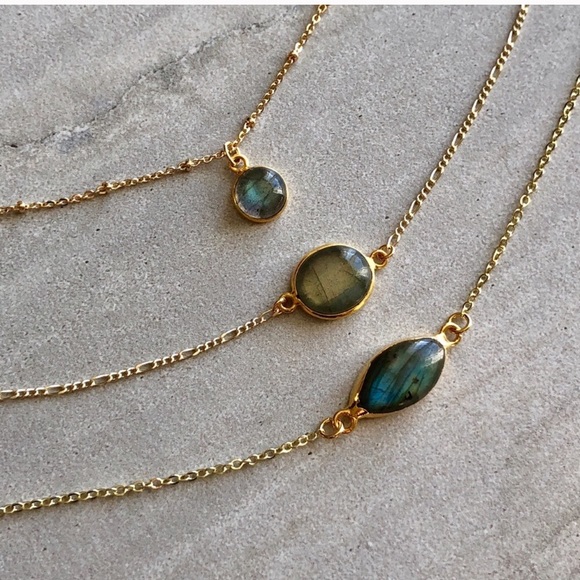 Labradorite Boho Choker Necklace - Picture 2 of 8